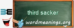 WordMeaning blackboard for third sacker